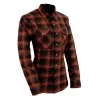 NexGen MNG21607 Women's Red And Black Long Sleeve Cotton Flannel Shirt