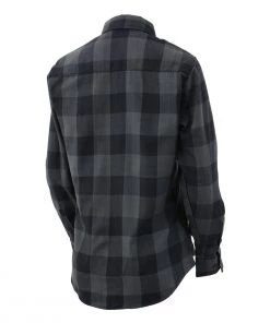 NexGen MNG21608 Women's Dark Gray And Black Long Sleeve Cotton Flannel Shirt Flannel Shirts