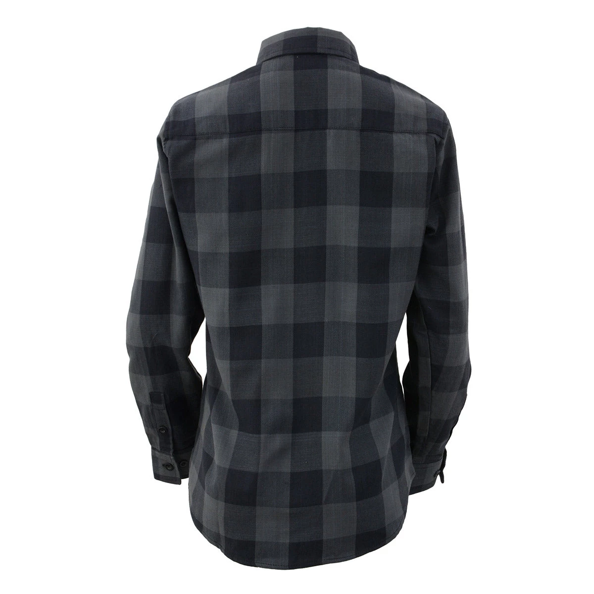 NexGen MNG21608 Women's Dark Gray And Black Long Sleeve Cotton Flannel Shirt Flannel Shirts