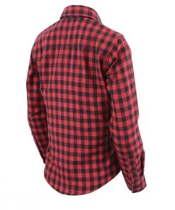 Flannel Shirts NexGen MNG21609 Women's Red And Black Long Sleeve Cotton Flannel Shirt