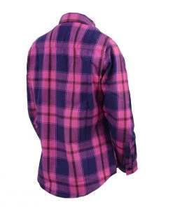 NexGen MNG21610 Women's Pink, Blue And Maroon Long Sleeve Cotton Flannel Shirt Flannel Shirts