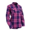 NexGen MNG21610 Women's Pink, Blue And Maroon Long Sleeve Cotton Flannel Shirt Flannel Shirts