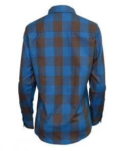 Flannel Shirts Milwaukee Leather MNG21618 Women's Brown And Aqua Long Sleeve Cotton Flannel Shirt
