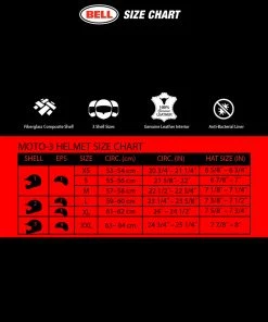 Bell Helmets Bell Moto-3 Red Full Face Helmet