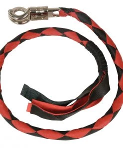 Milwaukee Leather MP7900 Black And Red 'Get Back' Motorcycle Whip