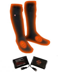 Nexgen Heat MP7905 Men's Black 'Heated' Sock Liners With Top And Bottom Heating Elements (Rechargeable Battery Pack Included) Riding Gear