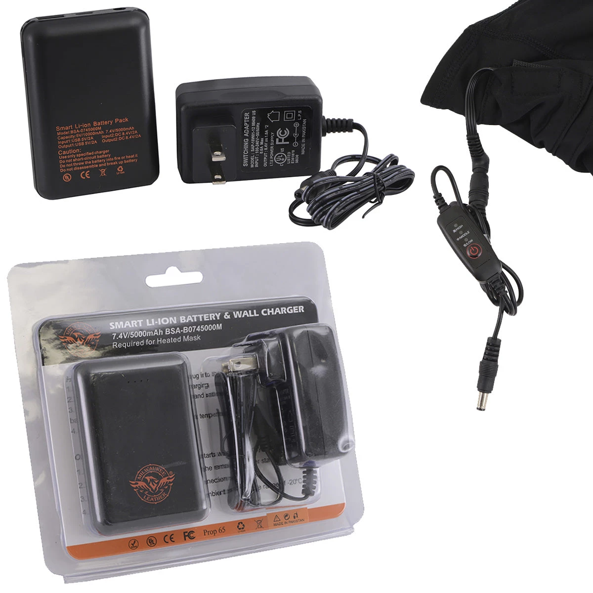 Milwaukee Helmets MPH9806DOT 'Ionized' Gloss Black Modular Helmet With MP7922FMSET Heated Balaclava Bundle