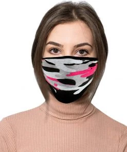 Milwaukee Performance Riding Gear Milwaukee Leather (Multi-Pack) MP7924FM Ladies 'Camouflage Pink' 100 % Cotton Protective Face Mask With Optional Filter Pocket