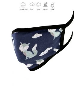 Milwaukee Performance Riding Gear Milwaukee Leather (Multi Pack) MP7924FM Ladies'Foxes Design' 100 % Cotton Protective Face Mask With Optional Filter Pocket