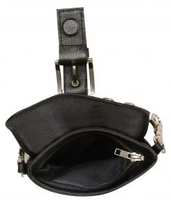 Riding Gear Milwaukee Leather MP8805 Women's Black Small Leather Studded Shoulder Bag