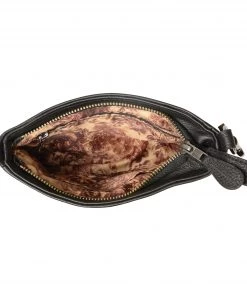 Milwaukee Leather MP8815 Ladies Black Double Zipper Leather Shoulder Bag Riding Gear