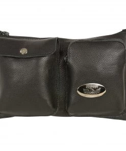 Riding Gear Milwaukee Leather MP8825 Women's Black Leather Belt Bag