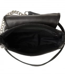 Riding Gear Milwaukee Leather MP8830 Ladies Black Leather Chain Strap Shoulder Bag