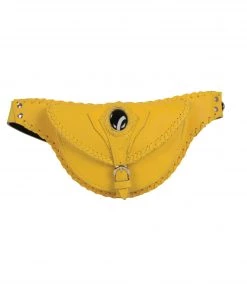 Milwaukee Leather MP8835 Women's Yellow Leather 'Braided' Hip Belt Bag Riding Gear