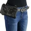 Milwaukee Leather MP8853 Women's 'Flower' Black Leather Multi Pocket Belt Bag