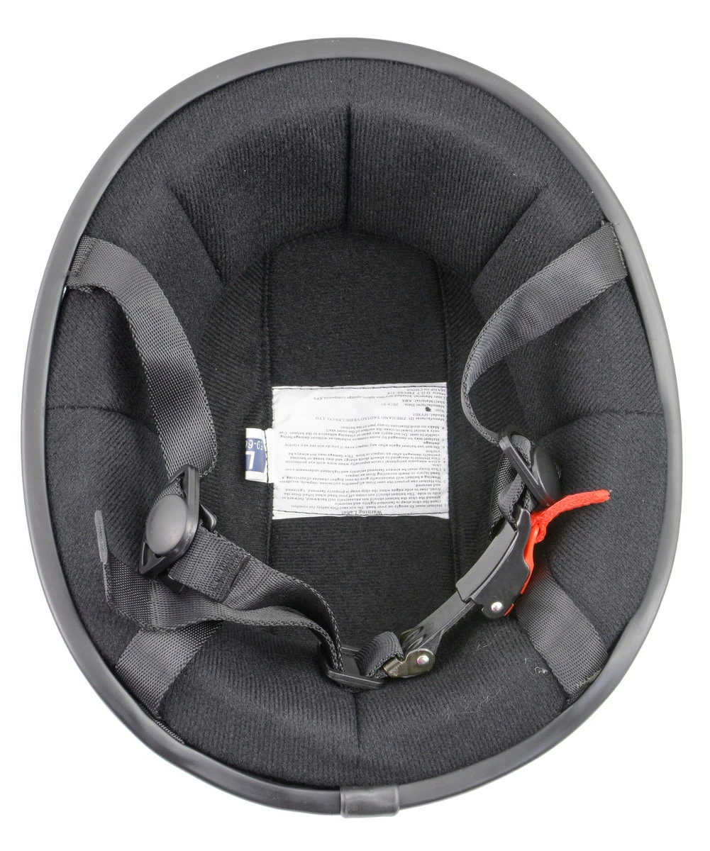 Milwaukee Performance Helmets Riding Gear Milwaukee Helmets MPH9778 Matte Black 'Grim Reaper' DOT Half Helmet