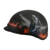Milwaukee Performance Helmets Riding Gear Milwaukee Helmets MPH9778 Matte Black 'Grim Reaper' DOT Half Helmet