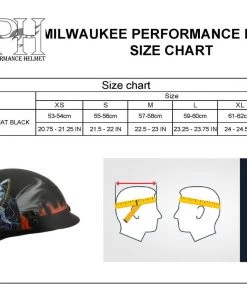 Milwaukee Performance Helmets Riding Gear Milwaukee Helmets MPH9778 Matte Black'Grim Reaper' DOT Half Helmet