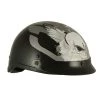 Milwaukee Performance Helmets Milwaukee Helmets MPH9779 Black 'Silver Skull' DOT Half Helmet