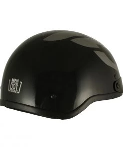 Milwaukee Performance Helmets Milwaukee Helmets MPH9779 Black'Silver Skull' DOT Half Helmet