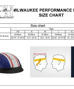 Milwaukee Performance Helmets Riding Gear Milwaukee Helmets MPH9781 Black'Vintage Star' DOT Half Helmet