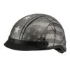 Milwaukee Performance Helmets Milwaukee Helmets MPH9782 Black 'Vintage Grey Stars And Stripes' DOT Half Helmet Riding Gear