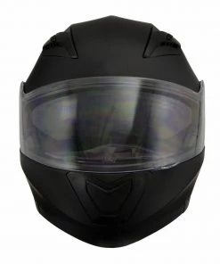 Milwaukee Performance Helmets Milwaukee Helmets MPH9803DOT'Ionized' Matte Black Advanced Modular Motorcycle Helmet With Drop Down Visor