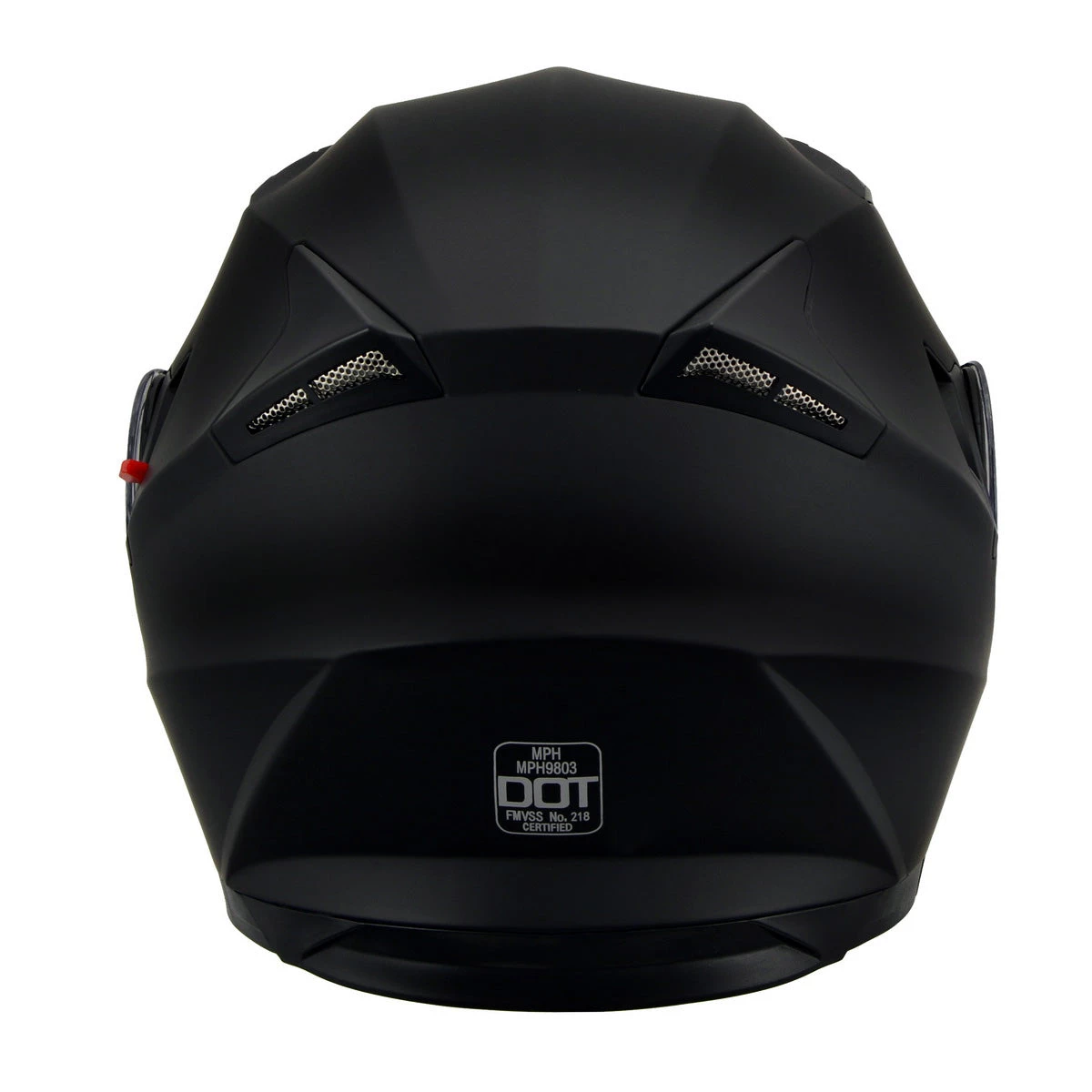Milwaukee Performance Helmets Milwaukee Helmets MPH9803DOT 'Ionized' Matte Black Advanced Modular Motorcycle Helmet With Drop Down Visor