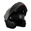 Milwaukee Performance Helmets Milwaukee Helmets MPH9803DOT 'Ionized' Matte Black Advanced Modular Motorcycle Helmet With Drop Down Visor