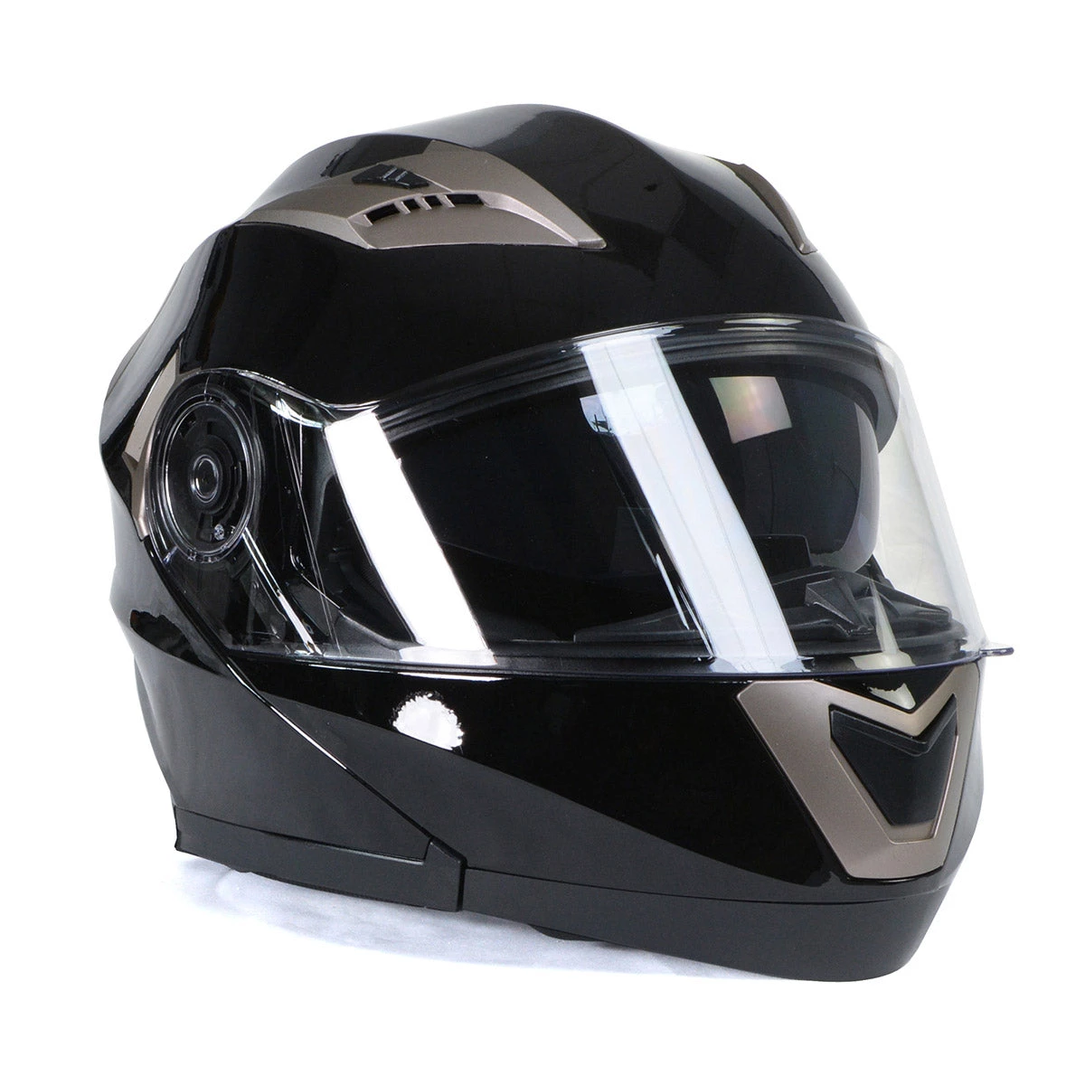 Milwaukee Helmets MPH9806DOT 'Ionized' Gloss Black Modular Helmet With MP7922FMSET Heated Balaclava Bundle