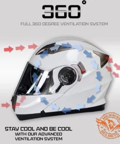 Heated Jackets Milwaukee Helmets MPH9807DOT'Ionized' Gloss White Modular Helmet With MP7922FMSET Heated Balaclava Bundle
