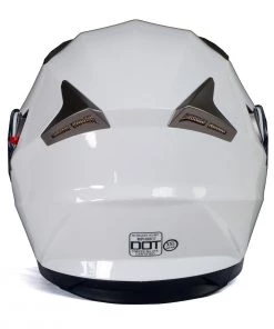 Riding Gear Milwaukee Helmets MPH9807DOT'Ionized' Gloss White Advanced Motorcycle Modular Helmet With Drop Down Visor