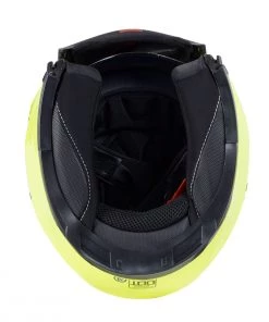 Milwaukee Helmets MPH9809DOT'Ionized' Neon Yellow Advanced Motorcycle Modular Helmet With Drop Down Visor Riding Gear
