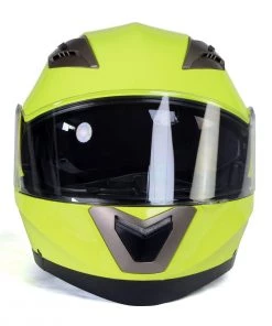 Milwaukee Helmets MPH9809DOT'Ionized' Neon Yellow Modular Helmet With MP7922FMSET Heated Balaclava Bundle