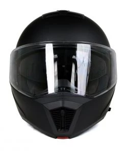 Riding Gear Milwaukee Helmets MPH9812DOT Flat Black'Menace' Advanced Motorcycle Modular Helmet With Drop Down Visor