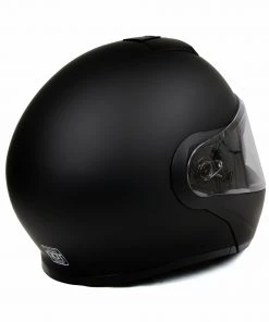 Riding Gear Milwaukee Helmets MPH9812DOT Flat Black'Menace' Advanced Motorcycle Modular Helmet With Drop Down Visor