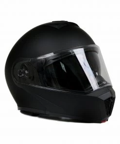 Riding Gear Milwaukee Helmets MPH9812DOT Flat Black 'Menace' Advanced Motorcycle Modular Helmet With Drop Down Visor