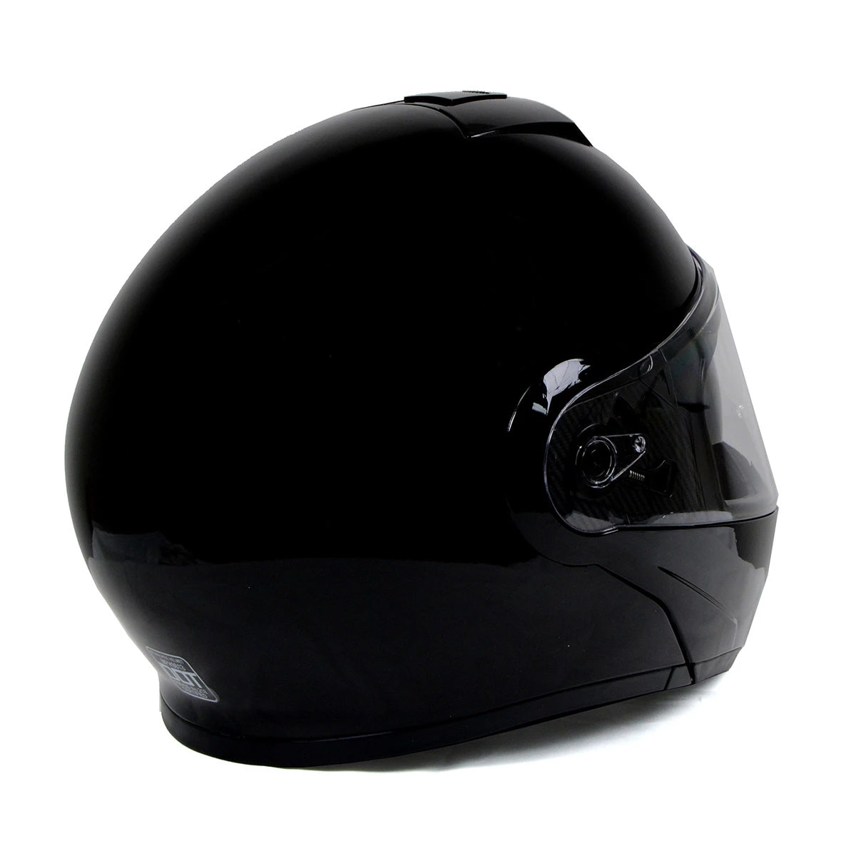 Milwaukee Helmets MPH9813DOT Gloss Black 'Menace' Advanced Motorcycle Modular Helmet With Drop Down Visor Riding Gear