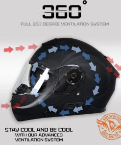 Heated Jackets Milwaukee Helmets MPH9814DOT'Breeze' Flat Black Modular Helmet With MP7922FMSET Heated Balaclava Bundle