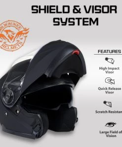 Heated Jackets Milwaukee Helmets MPH9814DOT'Breeze' Flat Black Modular Helmet With MP7922FMSET Heated Balaclava Bundle