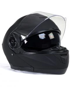Milwaukee Helmets MPH9814DOT'Breeze' Flat Black Advanced Motorcycle Modular Helmet With Drop Down Visor