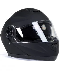 Milwaukee Helmets MPH9814DOT'Breeze' Flat Black Advanced Motorcycle Modular Helmet With Drop Down Visor