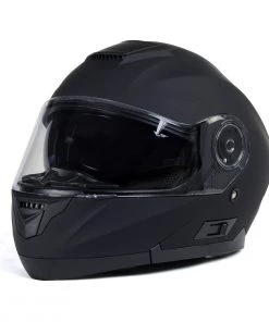 Milwaukee Helmets MPH9814DOT'Breeze' Flat Black Advanced Motorcycle Modular Helmet With Drop Down Visor