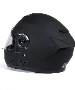 Milwaukee Helmets MPH9814DOT'Breeze' Flat Black Advanced Motorcycle Modular Helmet With Drop Down Visor