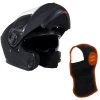 Heated Jackets Milwaukee Helmets MPH9814DOT 'Breeze' Flat Black Modular Helmet With MP7922FMSET Heated Balaclava Bundle