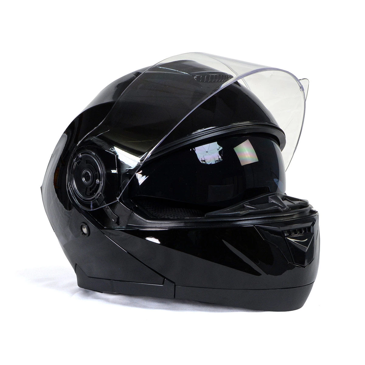 Milwaukee Helmets MPH9815DOT 'Breeze' Gloss Black Modular Helmet With MP7922FMSET Heated Balaclava Bundle Heated Jackets