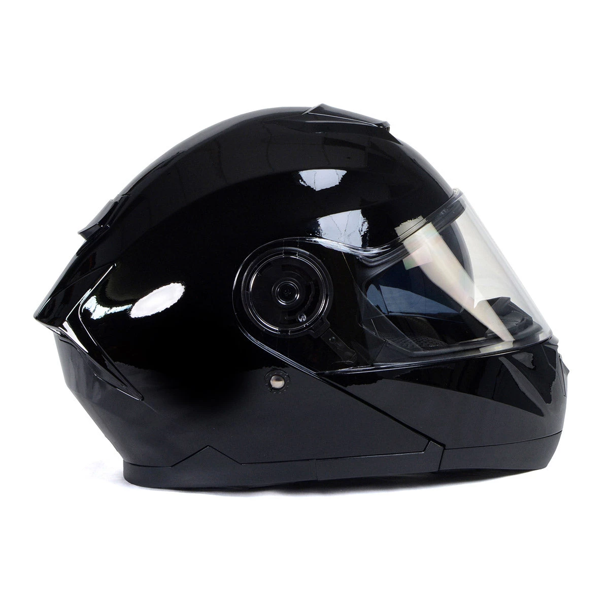 Milwaukee Helmets MPH9815DOT 'Breeze' Gloss Black Advanced Motorcycle Modular Helmet With Drop Down Visor Riding Gear