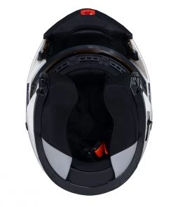 Milwaukee Helmets MPH9816DOT'Breeze' White Advanced Motorcycle Modular Helmet With Drop Down Visor