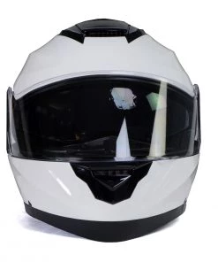 Milwaukee Helmets MPH9816DOT'Breeze' White Advanced Motorcycle Modular Helmet With Drop Down Visor