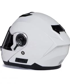 Milwaukee Helmets MPH9816DOT'Breeze' White Advanced Motorcycle Modular Helmet With Drop Down Visor